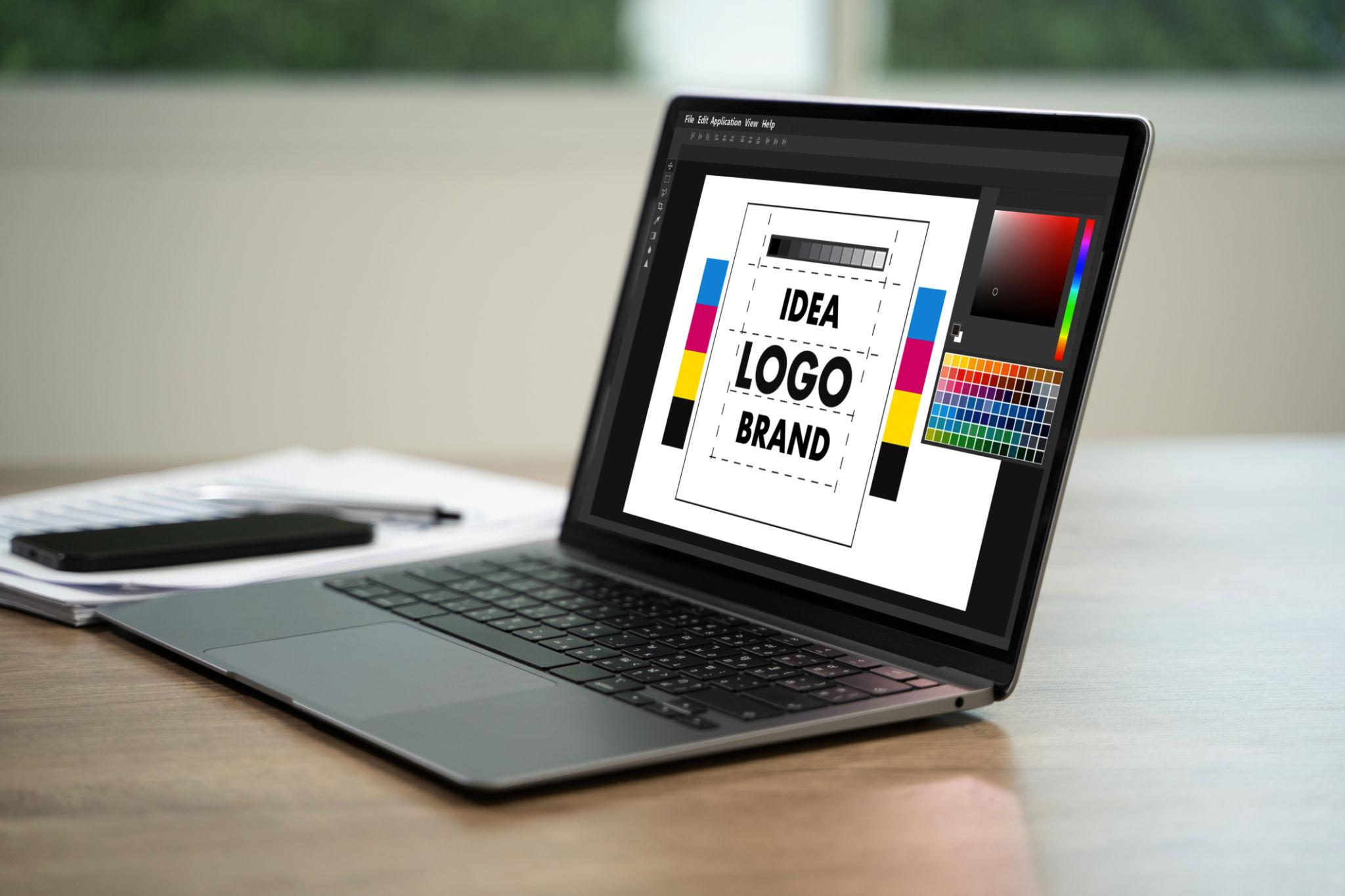 Logo color psychology chart showing meanings of blue green red black and orange in branding